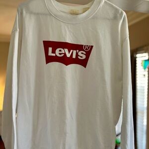 Levi's White and Red Logo Sweatshirt‎